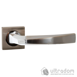 Ручка дверная на розетке SIBA DIDIM матовый никель /  полированный хром (A47 0 22 07)