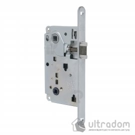 Врезной межкомнатный замок AGB Centro WC, 90/50 мм, матовый хром (B01013.50.34)