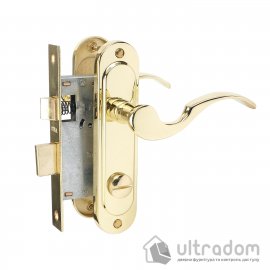 Комплект межкомнатных ручек SIBA Osimo WC 62 мм с механизмом, полированная латунь