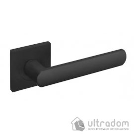 Дверная ручка DND by Martinelli LUCE 02 на квадратной розетке 55 мм, чёрная (LC55-ZNE)