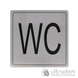 Табличка інформаційна "WC" AMIG мод.108 нержавіюча сталь (8243)