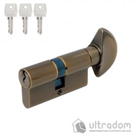 Циліндр замку AGB Mod.600 60 мм (30х30Т), ключ-тумблер, зелена бронза (С6AL12.25.25)