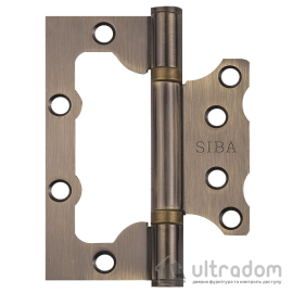 Петля дверная SIBA 100 мм универсальная накладная, античная бронза (2BB 4"х3"х2,5mm FHP AB)