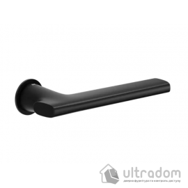 Дверная ручка DND by Martinelli SAN на круглой розетке UNICO, чёрная (SN80-ZNE)