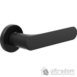 Дверная ручка DND by Martinelli SPOT на круглой розетке VIS чёрная