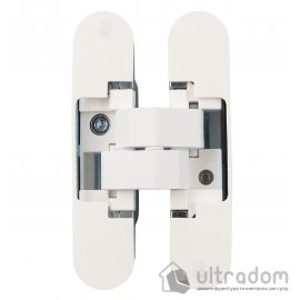 Скрытая петля Profitlock PL140 3D – 24×110 мм, для дверей 40 кг, белая матовая