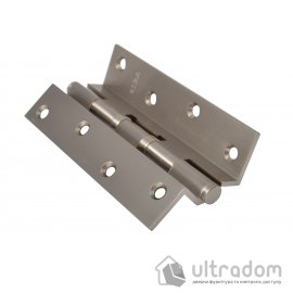 Латунная угловая петля  SIBA 125 мм, матовый никель SN