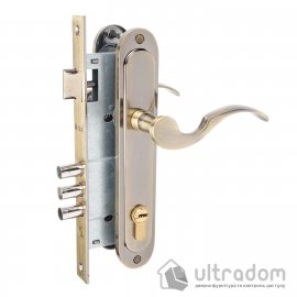 Комплект врезного замка с ручками SIBA Osimo 85 мм з цилиндром, античная бронза