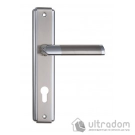 Дверная ручка на планке под ключ (85 мм) SIBA Triesta мат.никель-хром