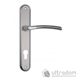 Дверная ручка на планке под ключ (85 мм) SIBA Lucca мат.никель-хром