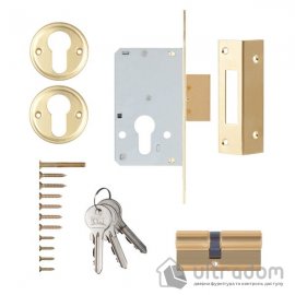 Комплект замка KALE 157 В=35 мм з циліндром 62 мм, 3 ключі (157/35+62mm-nic)