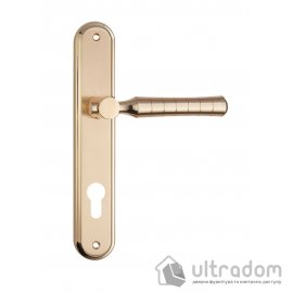 Дверная ручка на планке под ключ (85 мм) SIBA Pisa мат.золото-золото