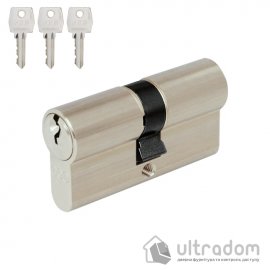 Циліндр замку AGB Mod.600 90 мм (45х45), ключ-ключ, матовий нікель (C60316.40.40)