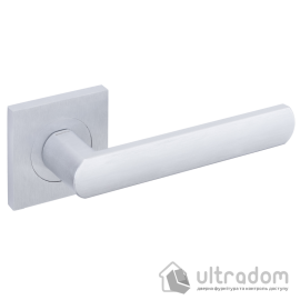 Дверная ручка DND by Martinelli LUCE 02 на квадратной розетке 55 мм, матовый хром (LC55-ZCS)