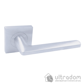 Дверная ручка DND by Martinelli LUCE P 02 на квадратной розетке 55 мм, матовый хром (LP55-ZCS)