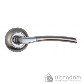 Ручка дверная на розетке SIBA Lucca  матовый никель / полированный хром (Z20 0 22 07)