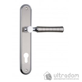 Дверная ручка на планке под ключ (85 мм) SIBA Pisa мат.никель-хром
