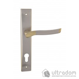 Дверная ручка на планке под ключ (85-62 мм) SIBA Verona мат.никель-альбифрин