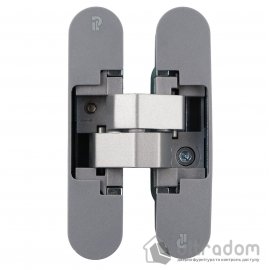 Прихована петля Profitlock PL150 3D – 24×110 мм, для дверей 40 кг, матовий хром (PL150.SC)
