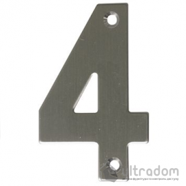 Номер на двері "4" AMIG нержавіюча сталь (6772)