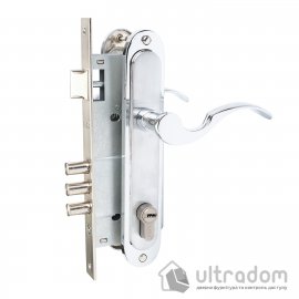 Комплект врезного замка с ручками SIBA Osimo 85 мм з цилиндром, матовый хром/хром (Z0930705+101523MRSN+68BS)