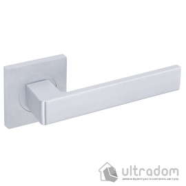 Дверная ручка DND by Martinelli QUATTRO 02 на квадратной розетке 55 мм, матовый хром (264/55-Z-ZCS)