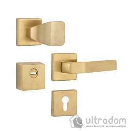 Фурнитура защитная ROSTEX QUADRUM R/H fix-mov нержавеющая сталь мат титан PVD