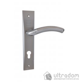 Дверная ручка на планке под ключ (85-62 мм) SIBA Bari мат.никель-хром