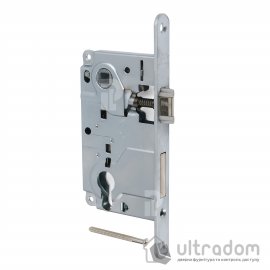 Врезной замок AGB Centro PZ, 85/50 мм, матовый хром (B01025.50.34)