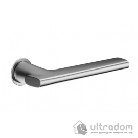 Дверная ручка DND by Martinelli SAN на круглой розетке UNICO, матовый хром (SN80-ZCS)