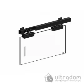 Valcomp Herkules Glass Комплект раздвижной системы для стеклянной двери до 100 кг, чёрный