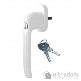 Ручка віконна з замком ASTEX Kronos WH 018
