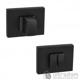 Накладка WC UNIQUE W07 ALU на розетке RO80, чёрная (W07RO80-ZRA9005O)