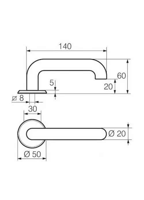 Дверная ручка   ABLOY PRESTO 3-20/007 белый