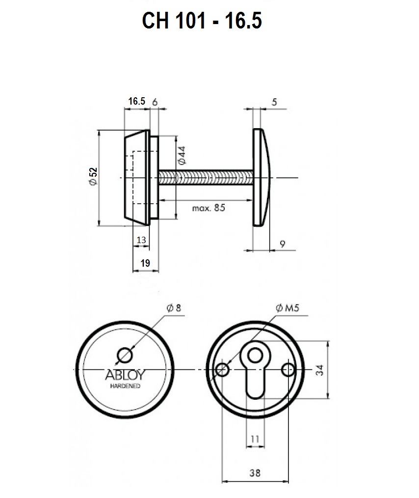 Abloy ch201 16.5