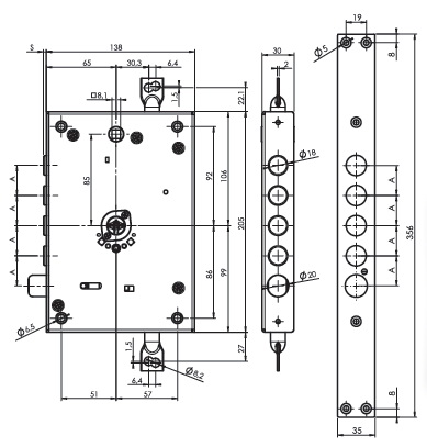 Замок основной MUL-T-LOCK Omega OFMPB10328L