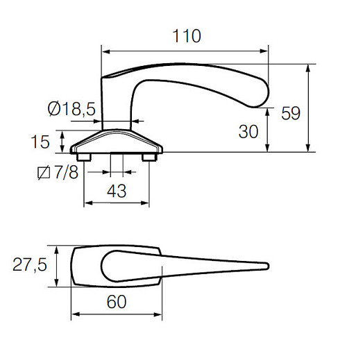 Ручка оконная ABLOY  DH39